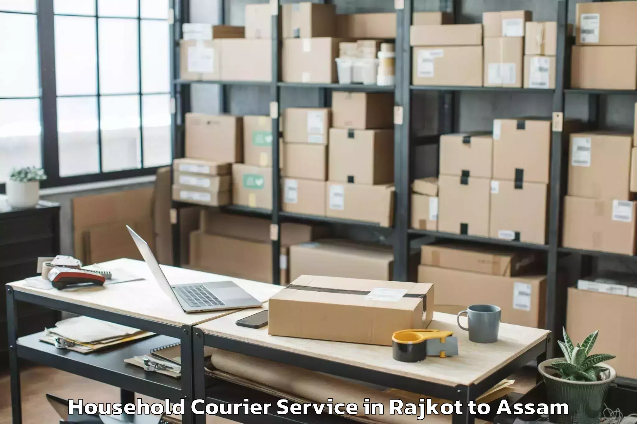 Get Rajkot to Chapar Pt Household Courier